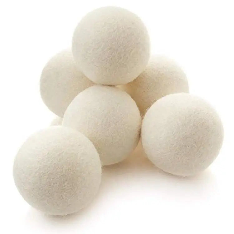 100% Organic Merino Wool Dryer Balls - 4 pieces and a bag