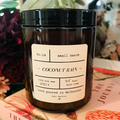 Coconut Rain Hand Poured Soy Candle - Naturally Good Living