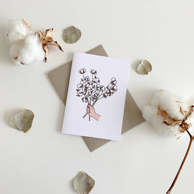 Cotton Bunch Seed Card-Rosy Thoughts-Plantable Seed Cards