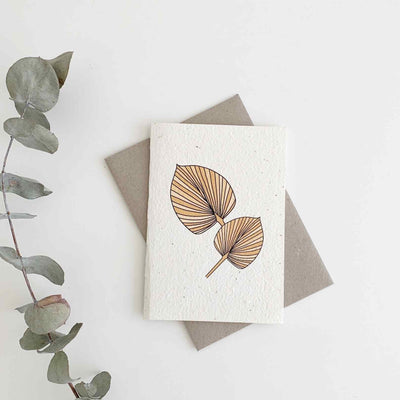 Dried Palm Fronds Seed Gift Card-Rosy Thoughts-Plantable Seed Cards