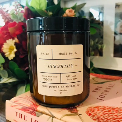 Ginger Lily Hand Poured Soy Candle - Naturally Good Living