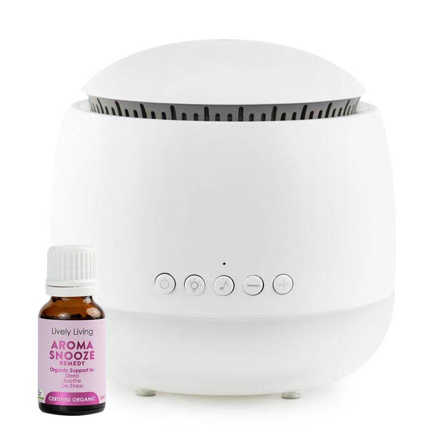 Lively Living Aroma Snooze with Snooze Oil White-Lively Living-Diffuser
